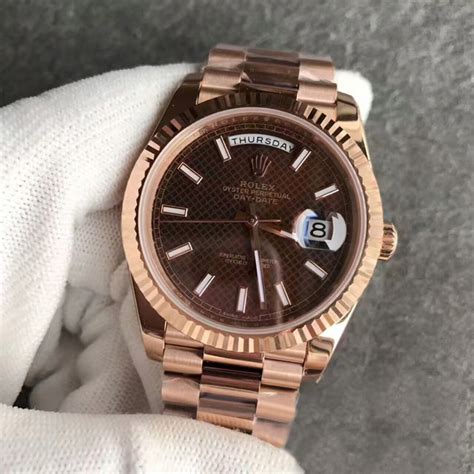 rolex day date rose gold brown face|Rolex Day-Date 36 18 ct.